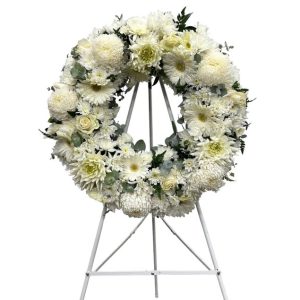 Harmony of Seasons White Memorial Wreath